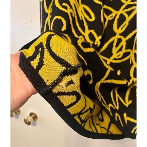 Rare vintage Monde 80’s graphic wool turtle neck size 40/L - Picture 5 of 11